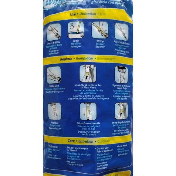 Quickie Wipeout Microfiber Twist Mop Refill Type F 72036 72036M Set Of 2 - Picture 7 of 8